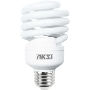 Foco Ahorrador Aksi 23W Espiral Base E27 Luz Blanca