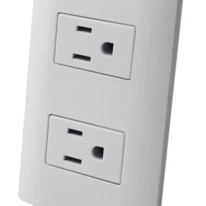 Contacto Doble Aterrizados con Placa Plástica