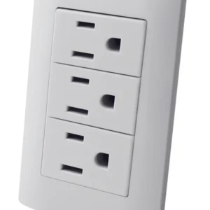 Contacto Triple Aterrizados con Placa Plástica