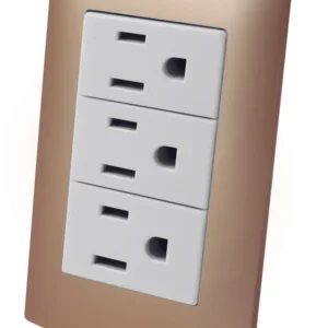 Contacto Dúplex Oculto Aterrizado con Placa Plástica