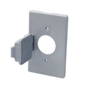 Placa para intemperie contacto sencillo de plástico