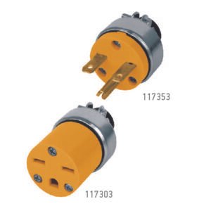 Contacto y clavija cara de chino abrazadera metálica