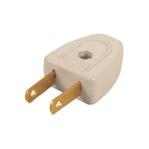 Clavija ovalada plástica blanca