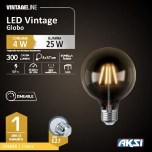 LED Vintaje Tipo Globo 4 W