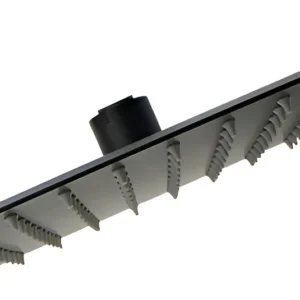 Regadera Cuadrada Negra 15cm 10896 Metalflu Mate Negro