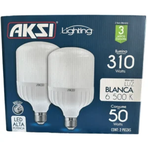 2-PACK FOCO LED ALTA POTENCIA 50W AKSI